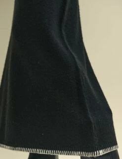 Black Stitch Hem Knitted Midi Skirt -UK Clothing Sales b240030blk dt