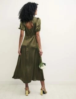 Green Bridesmaids Jude Midaxi Dress -UK Clothing Sales d230160grn bk