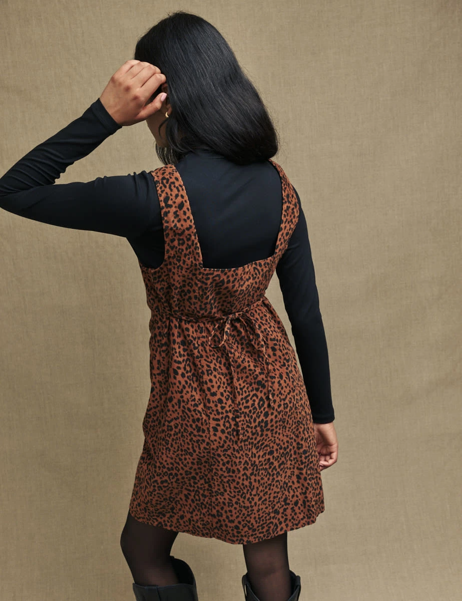 Leopard Print Cord Valentina Mini Dress 5 Leopard Print Cord Valentina Mini Dress - Image 3