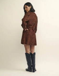 Fearne Cotton Cord Leopard Print Peggy Mini Dress 8 Fearne Cotton Cord Leopard Print Peggy Mini Dress -UK Clothing Sales d231918brn bk 1