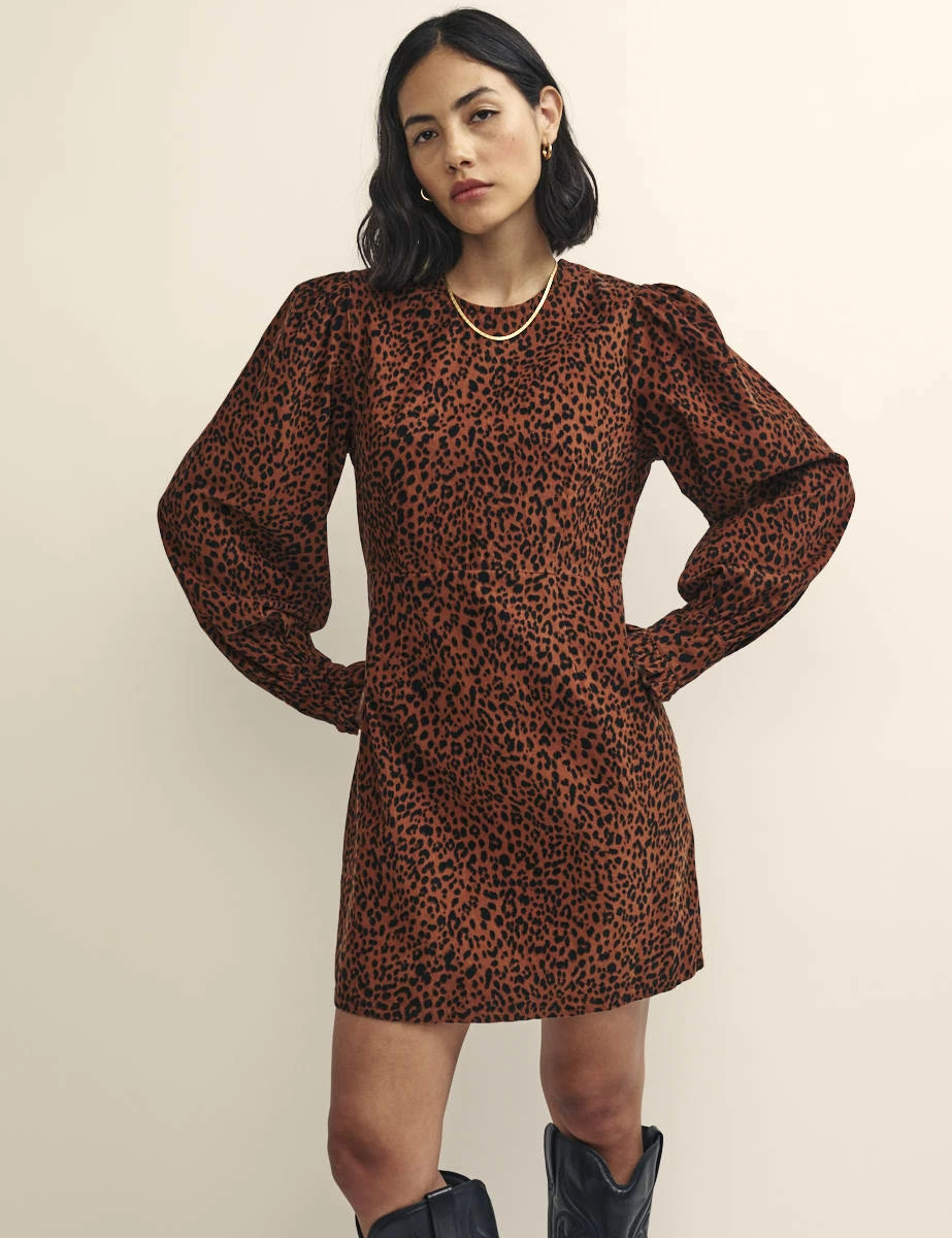 Fearne Cotton Cord Leopard Print Peggy Mini Dress 4 Fearne Cotton Cord Leopard Print Peggy Mini Dress - Image 2