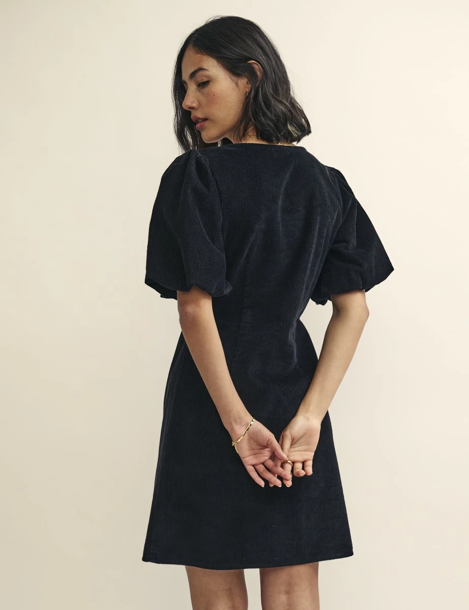 Black Cord Nell Mini Dress 5 Black Cord Nell Mini Dress - Image 3