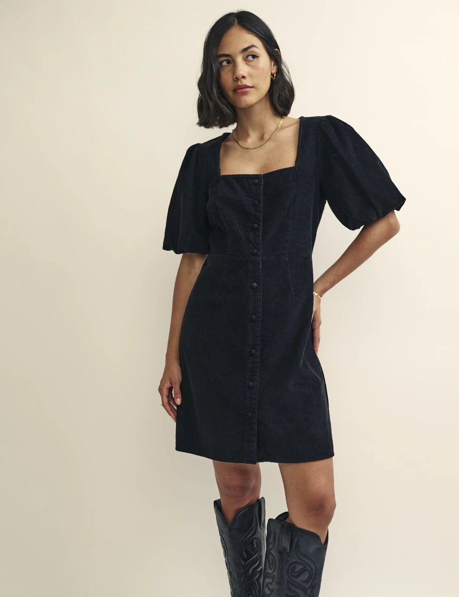 Black Cord Nell Mini Dress 6 Black Cord Nell Mini Dress - Image 4
