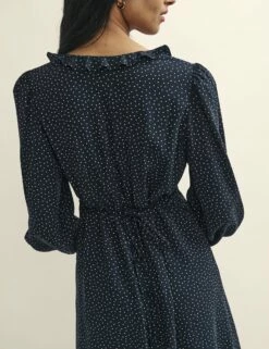 Fearne Cotton Black Spot Print Amelie Midi Dress 9 Fearne Cotton Black Spot Print Amelie Midi Dress -UK Clothing Sales d232017blk dt 1