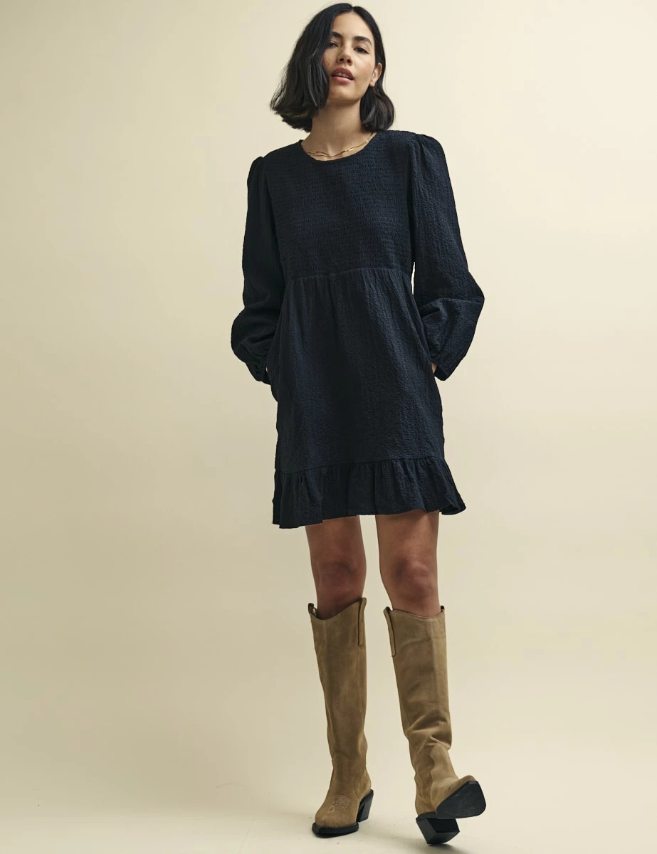 Black Kelsie Mini Smock Dress 3 Black Kelsie Mini Smock Dress