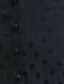 Black Satin Spot Jacquard Tasha Midi Dress -UK Clothing Sales d232066blk dt