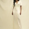 Ivory Satin Erin Bridesmaid Maxi Dress 1 Ivory Satin Erin Bridesmaid Maxi Dress -UK Clothing Sales d232203wht sm
