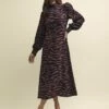 Animal Print Lucinda Midaxi Dress -UK Clothing Sales d232238brn sm