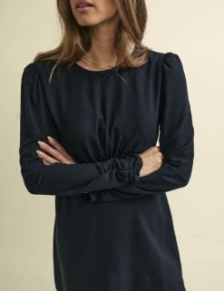 Black Long Sleeve Sienna Mini Dress -UK Clothing Sales d232250blk 0217