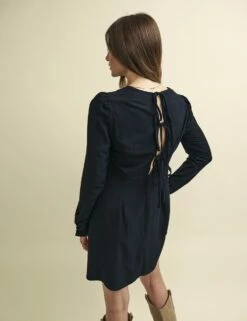 Black Long Sleeve Sienna Mini Dress -UK Clothing Sales d232250blk 0222