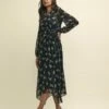Black Ditsy Floral Este Chiffon Midaxi Dress 1 Black Ditsy Floral Este Chiffon Midaxi Dress -UK Clothing Sales d232450blk 0134