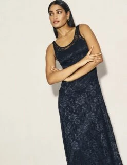 Front Page 29 Black Lace Camille Slip Midaxi Dress