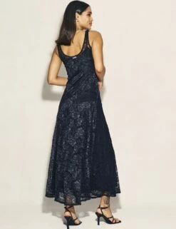 Black Lace Camille Slip Midaxi Dress -UK Clothing Sales d232454blk 0784