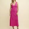 Satin Jacquard Spot Helena Midi Dress -UK Clothing Sales d232503pnk sm