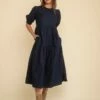 Navy Rochelle Midi Smock Dress -UK Clothing Sales d232523blu sm new 1