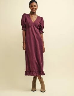 Plum Delilah Midi Tea Dress -UK Clothing Sales d232529prp sd