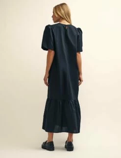 Black Sarah Smock Midi Dress 8 Black Sarah Smock Midi Dress -UK Clothing Sales d240015blk bk new