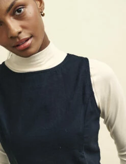 Black Denim Boston Mini Shift Dress 8 Black Denim Boston Mini Shift Dress -UK Clothing Sales d240040blk dt