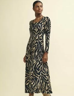 Animal Print Richie Midaxi Dress -UK Clothing Sales d240057mlt sd