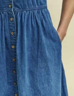 Blue Denim Starlight Midaxi Dress 9 Blue Denim Starlight Midaxi Dress -UK Clothing Sales d240130blu dt