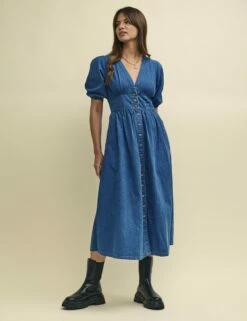 Blue Denim Starlight Midaxi Dress