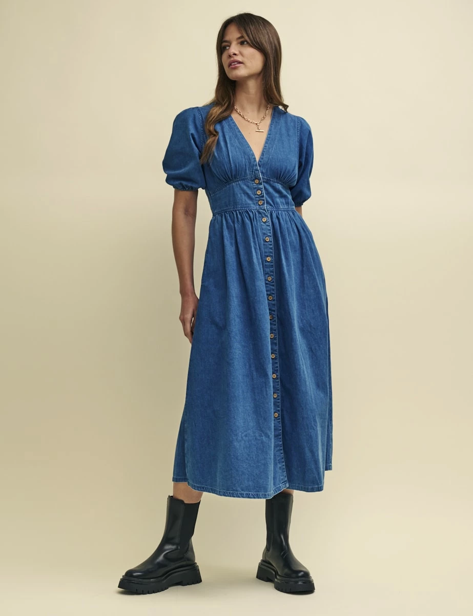 Blue Denim Starlight Midaxi Dress 3 Blue Denim Starlight Midaxi Dress