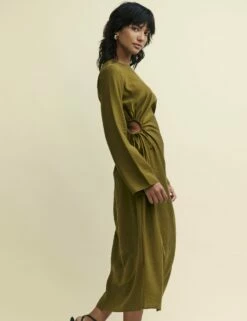 Green Cut-Out Lianne Midaxi Dress -UK Clothing Sales d240335grn sd