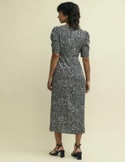 Black Heart Print Evie Midi Dress -UK Clothing Sales d241156blk 0557