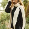 Fearne Cotton Black And Cream Stripe Roll Neck Jumper -UK Clothing Sales k231329mlt copy