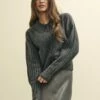 Grey Collared Knitted Cardigan -UK Clothing Sales k231369gry 0335 1