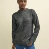 Grey Oversized Chunky Crew Neck Jumper -UK Clothing Sales k232218gry sm rs 1