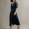 Dark Denim Alexa Midi Tea Dress 1 Dark Denim Alexa Midi Tea Dress -UK Clothing Sales nobody 1723 new 1