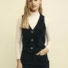Black Cord Waistcoat -UK Clothing Sales o232311blk fr rs