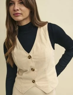 Stone Cord Waistcoat