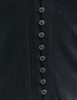 Black Button Through Top 9 Black Button Through Top -UK Clothing Sales t224377blk dt rs