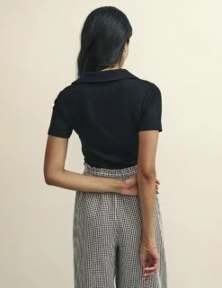 Fearne Cotton Black Polo Top -UK Clothing Sales t231805blk bk