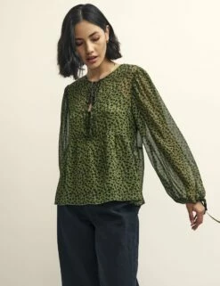 Green Floral Giovanna Blouse