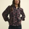 Tiger Print Button Down Shirt -UK Clothing Sales t232406blk 0898 1