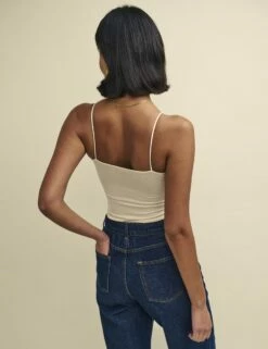 Cream Jersey Strappy Cami Top -UK Clothing Sales t232522crm 0238