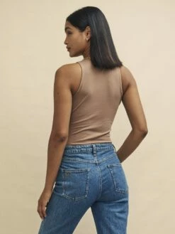 Brown Racer Bodysuit -UK Clothing Sales t240693brn bk