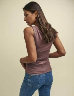 Brown Cowl Neck Camille Top -UK Clothing Sales t240707bge 0683