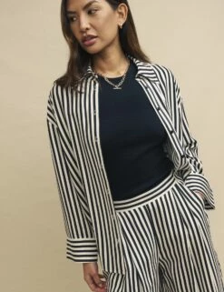Black And White Stripe Oversized Shirt